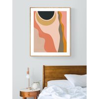 Abstrakter Druck, Moderne Kunst, Minimal Design, Moon Ray 1, Oversized Dekor, Alicia Bock, Abstrakte Mid Century Boho Print, Line Art von AliciaBock