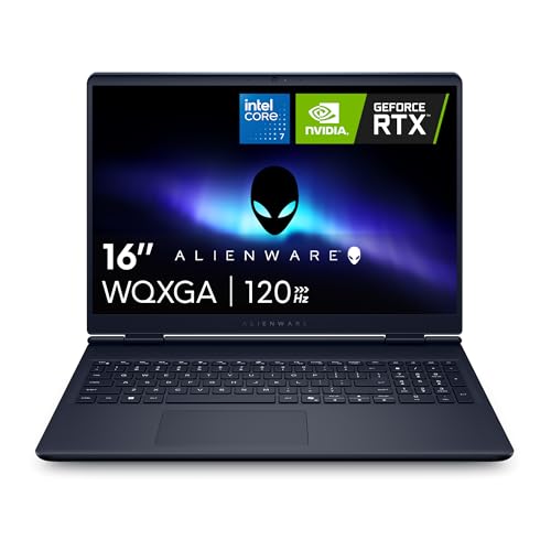 Alienware 16 Aurora Gaming Laptop AC16250 16" WQXGA 120Hz 100% sRGB Display, Intel Core 7 240H Series 2, NVIDIA GeForce RTX 5060, 16GB RAM, 1TB SSD, Windows 11 Home, AlienFx RGB Tastatur QWERTZ von Alienware