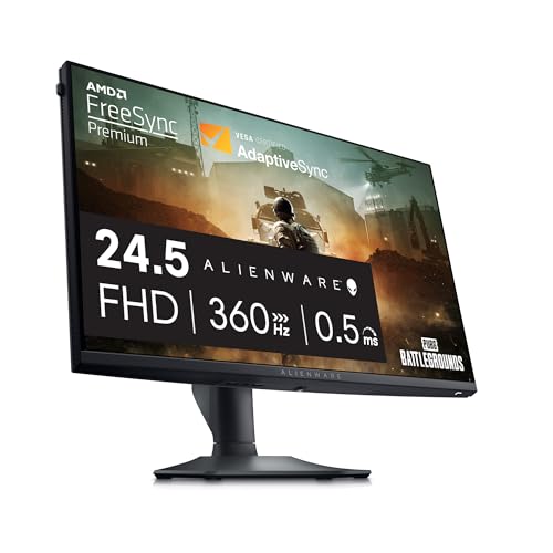 Alienware AW2523HF 24.5 Zoll Full HD (1920x1080) Gaming Monitor, 360Hz, Fast IPS, 0.5ms, AMD FreeSync, VESA AdaptiveSync, 99% sRGB, HDR 10, DisplayPort, 2x HDMI, 5x USB, 3 Jahre Garantie von Alienware
