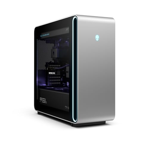 Alienware Area-51 Gaming Desktop - Intel Core Ultra 9 Series 2, Nvidia GeForce RTX 5080, 32GB RAM, 2TB SSD, Liquid-Cooled CPU, Windows 11 Home, AlienFX - Lunar Silver von Alienware