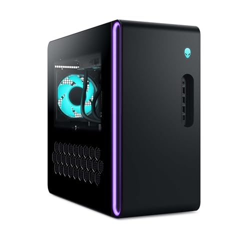 Alienware Aurora Gaming Desktop ACT1250 – Intel Core Ultra 7 265F, Nvidia GeForce RTX 5060 Ti, 16GB DDR5, 1TB SSD, Flüssigkühlung, Windows 11 Home, USB-C, Klare Seitenwand, 500W PSU – Basalt Black von Alienware