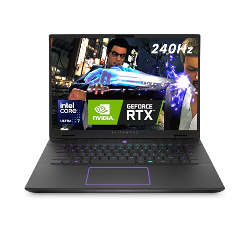 Alienware m16 R2 Gaming Laptop 16" QHD+ 240 Hz Display, Intel Core Ultra 7 Processor 155H, NVIDIA GeForce RTX 4060 Graphics, 16GB RAM, 1TB SSD, Windows 11 Home, Deutsch Backlit Keyboard, Schwarz von Alienware