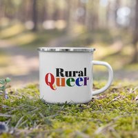 Ländliche Queer Emaille Tasse von AlightAgency
