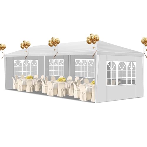 Pavillon Faltbare Gartenlaube Wasserdichtes Partyzelt 3x9m mit 5 Seitenteile UV-Wänden Weißer Pavillon Dicke PE-Plane für Hochzeitsfeiern Gewerbliche Aktivitäten Pavillon Faltbare Gartenlaube Wasserdichtes Partyzelt 3x9m mit 5 Seitenteile UV-Wänden Weißer Pavillon Dicke PE-Plane für Hochzeitsfeiern Gewerbliche Aktivitäten von Alightup