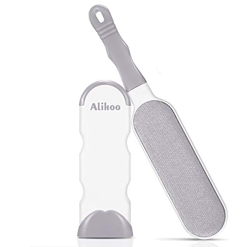 Alihoo Burste Haarentferner, Pet Pinsel,mit doppelseitiger Fusselburste und selbstreinigender Basis,perfekt fur Mobel,Teppich (Large&Travel Size Brush) von Alihoo