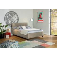 alina Polsterbett "Hakon" wahlweise mit Matratze und Lattenrost, Füße in Tabak von Alina