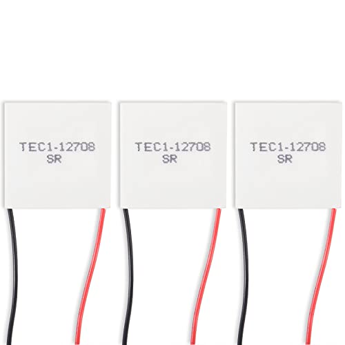 Alinan TEC1-12708 Halbleiter-Kühltabletten TEC1-12708 12 V 8 A Kühlkörper thermoelektrischer Kühler Kühler Peltierplattenmodul 40 x 40 mm, 3 Stück von Alinan