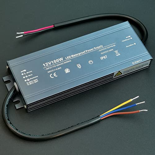 Alinana LED Trafo 12V 100W, IP67 Wasserdicht Extrem Dünner Trafo 230v auf 12V, 12V Netzteil 100w für LED Streifen Lampen, Transformator 12Vdc 0-8,5A Alinana LED Trafo 12V 100W, IP67 Wasserdicht Extrem Dünner Trafo 230v auf 12V, 12V Netzteil 100w für LED Streifen Lampen, Transformator 12Vdc 0-8,5A von Alinana