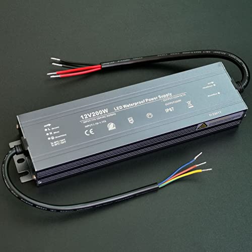 Alinana LED Trafo 12V 200W, IP67 Wasserdicht 230V auf 12V, Netzteil für LED Streifen Lampen, Transformator 0-16,7A Alinana LED Trafo 12V 200W, IP67 Wasserdicht 230V auf 12V, Netzteil für LED Streifen Lampen, Transformator 0-16,7A von Alinana