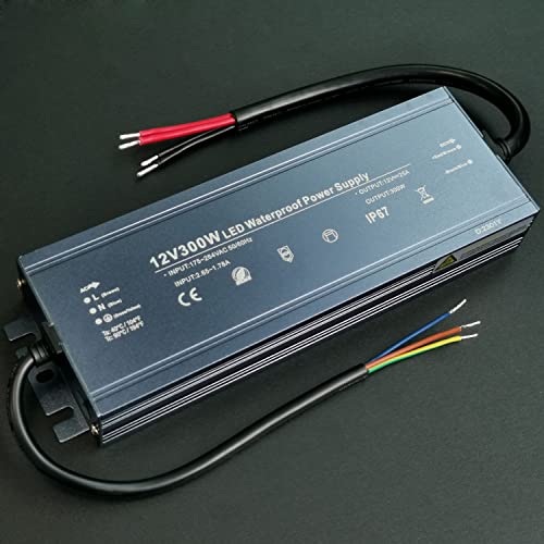 Alinana LED Trafo 12V 300W, IP67 Wasserdicht 230V auf 12V, Netzteil für LED Streifen Lampen, Transformator 0-25A Alinana LED Trafo 12V 300W, IP67 Wasserdicht 230V auf 12V, Netzteil für LED Streifen Lampen, Transformator 0-25A von Alinana