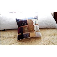 Wurfkissen... Dekorative Kissen... Sofa Hand Gemacht... "Leise Flüstern"... Weiches Quilt-Stil-Kissen... Home Decor... Natürliche Stoffe von AlinasArt