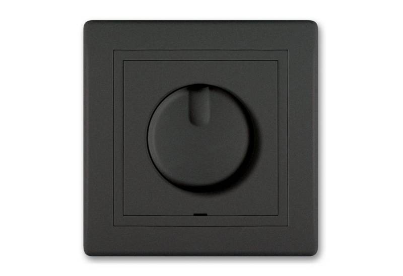Aling Conel Drehdimmer PRESTIGE-Line Dimmer mit Ein/Aus Schalter Schwarz Soft Touch (Packung) von Aling Conel