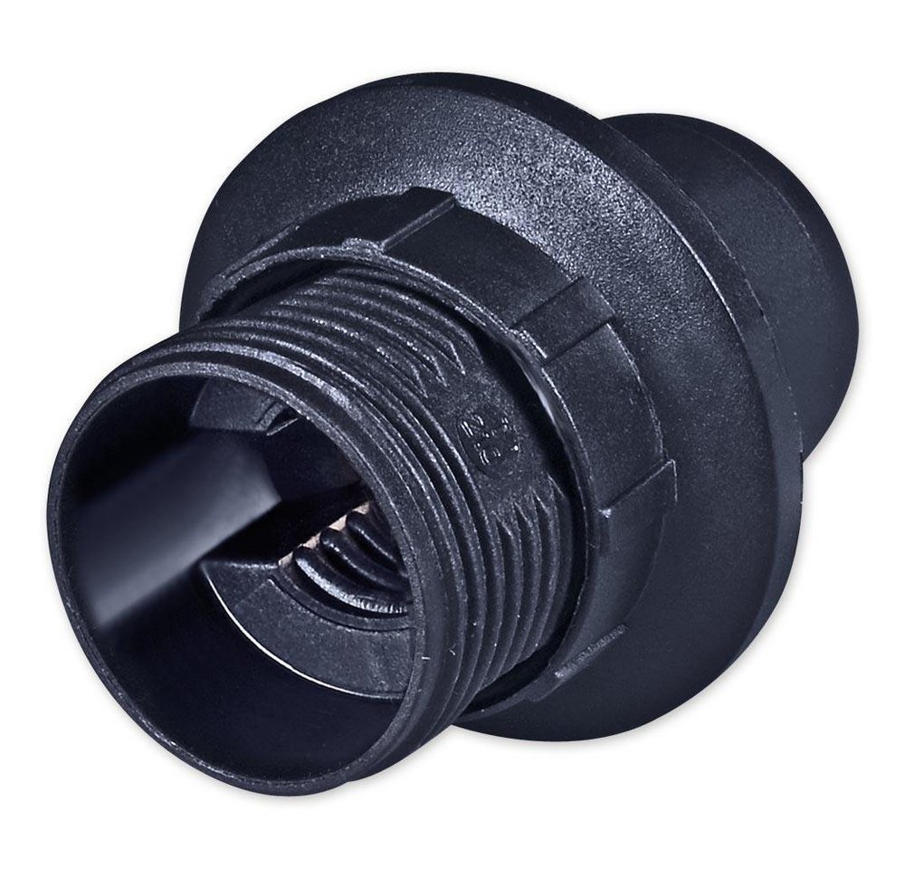 Aling Conel Lampenfassung 1 x E14 (PBT) Gewindefassung mit Einbauring Schwarz, (Set, 1-St) von Aling Conel