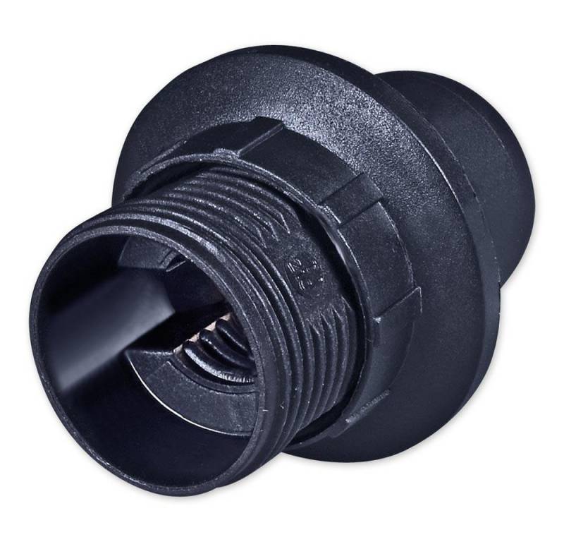 Aling Conel Lampenfassung 1 x E14 (PBT) Gewindefassung mit Einbauring Schwarz, (Set, 1-St) von Aling Conel