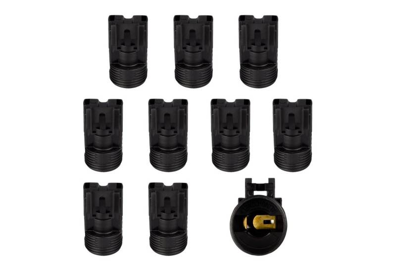 Aling Conel Lampenfassung E14 (PBT) Gewindefassung mit Halterung für M4 Schraube Schwarz 10 Stk, (Set, 10-St) von Aling Conel