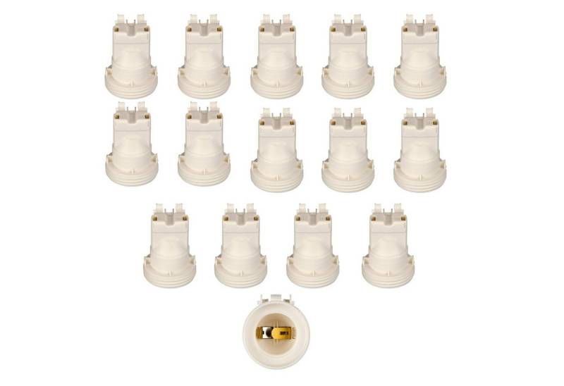 Aling Conel Lampenfassung Gewindefassung mit Halterung, Sockel mit Einbuchtung für M4 Schraube, (Set, 15-St) von Aling Conel