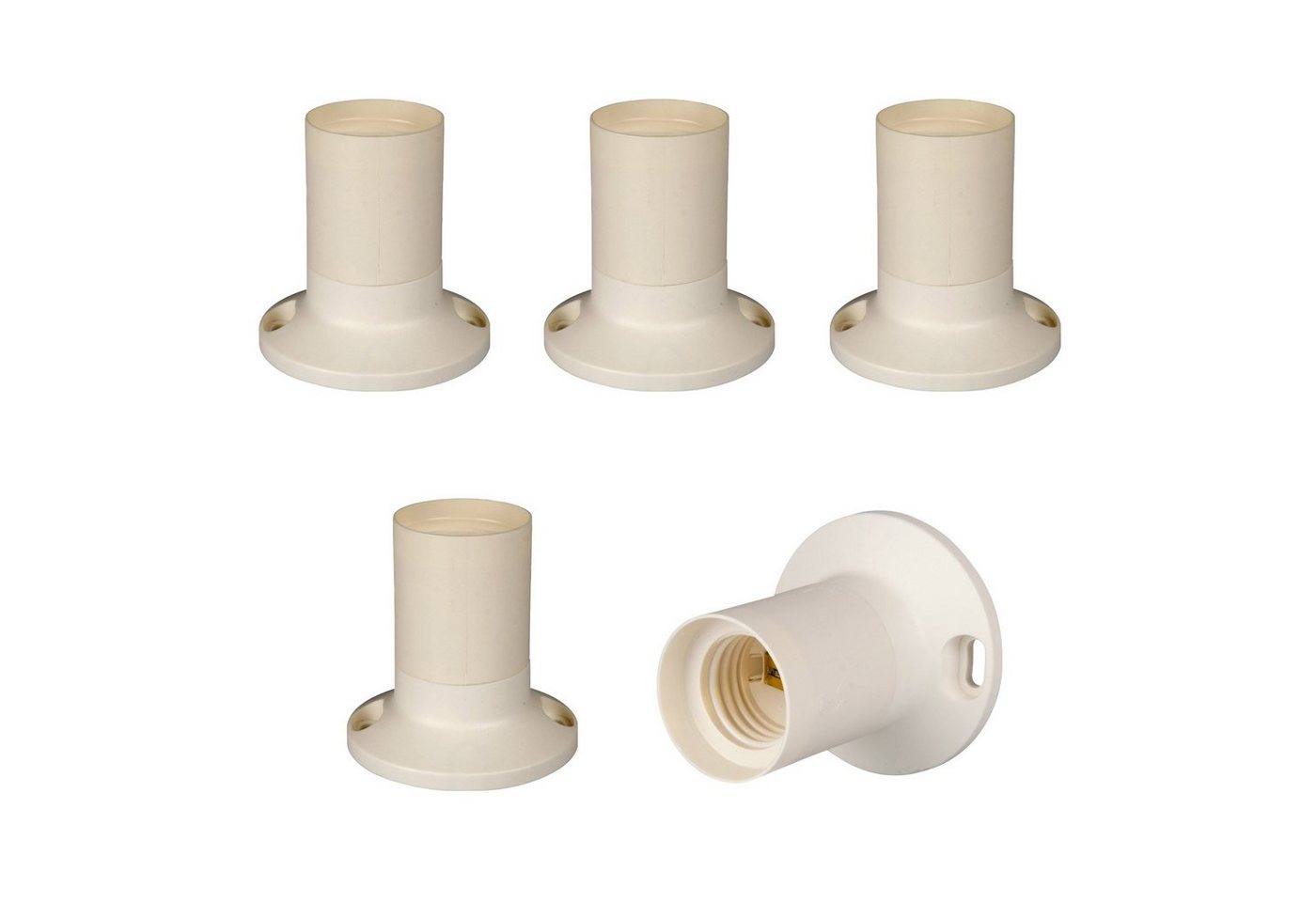 Aling Conel Lampenfassung Mantel glatt zu Wandmontage (gerade), (Set, 5-St) von Aling Conel