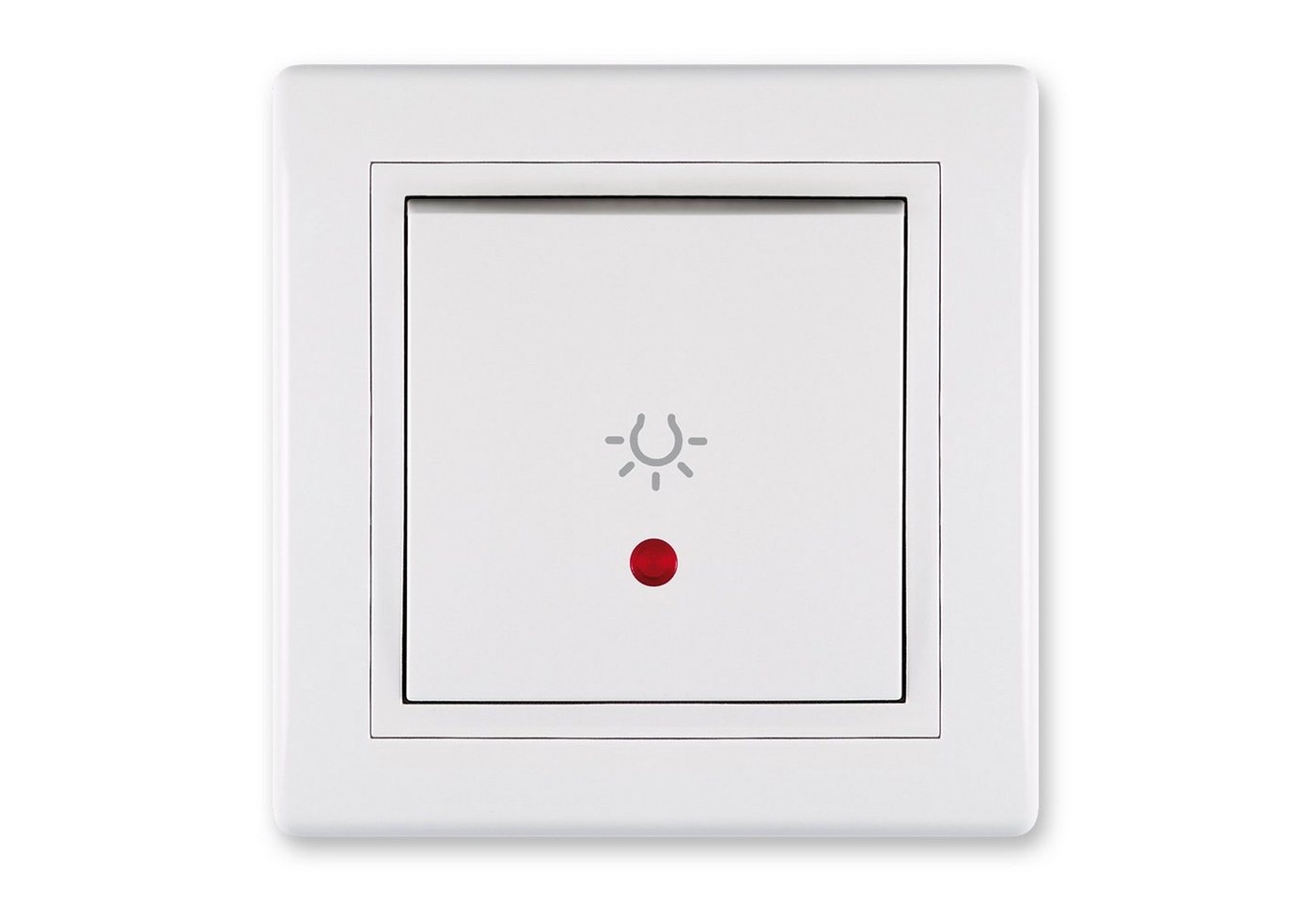 Aling Conel Lichtschalter PRESTIGE-Line Unterputz-Taster mit Lichtsymbol und Glimmlampe (Packung) von Aling Conel