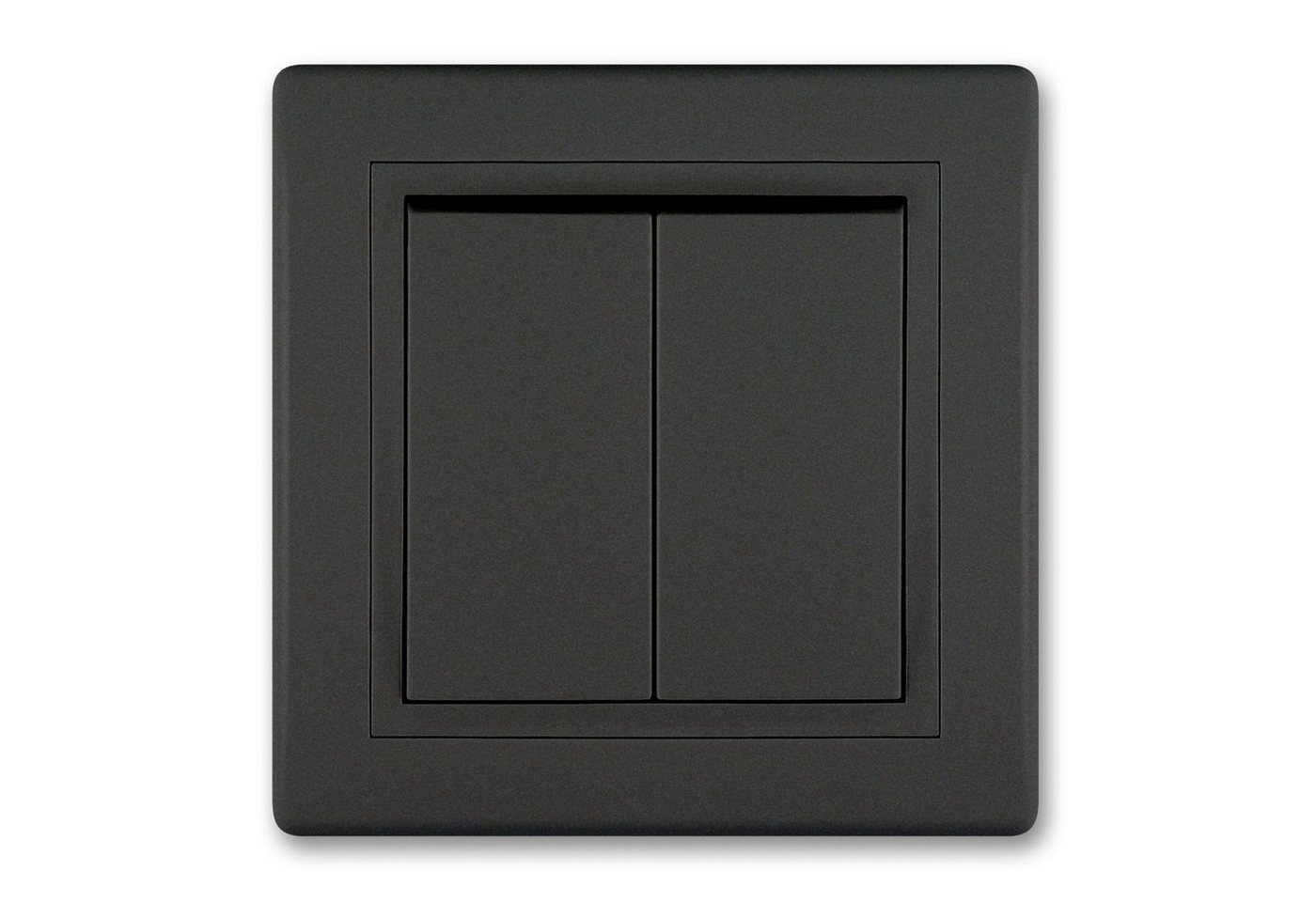 Aling Conel Lichtschalter Prestige Line Schalter ohne Glimmlampe Schwarz Soft Touch (Packung), VDE-zertifiziert von Aling Conel