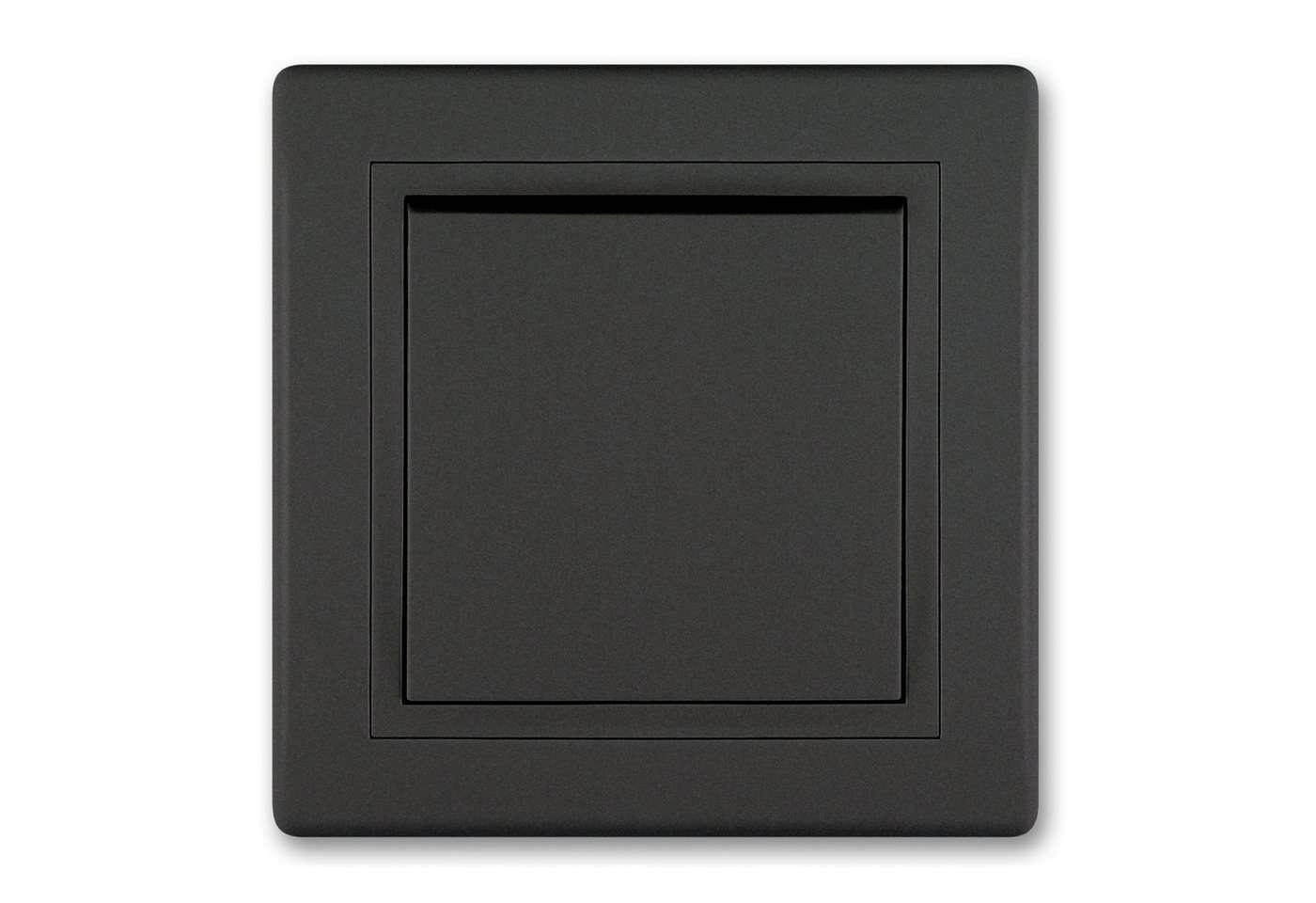 Aling Conel Lichtschalter Prestige Line Schalter ohne Glimmlampe Schwarz Soft Touch (Packung), VDE-zertifiziert von Aling Conel