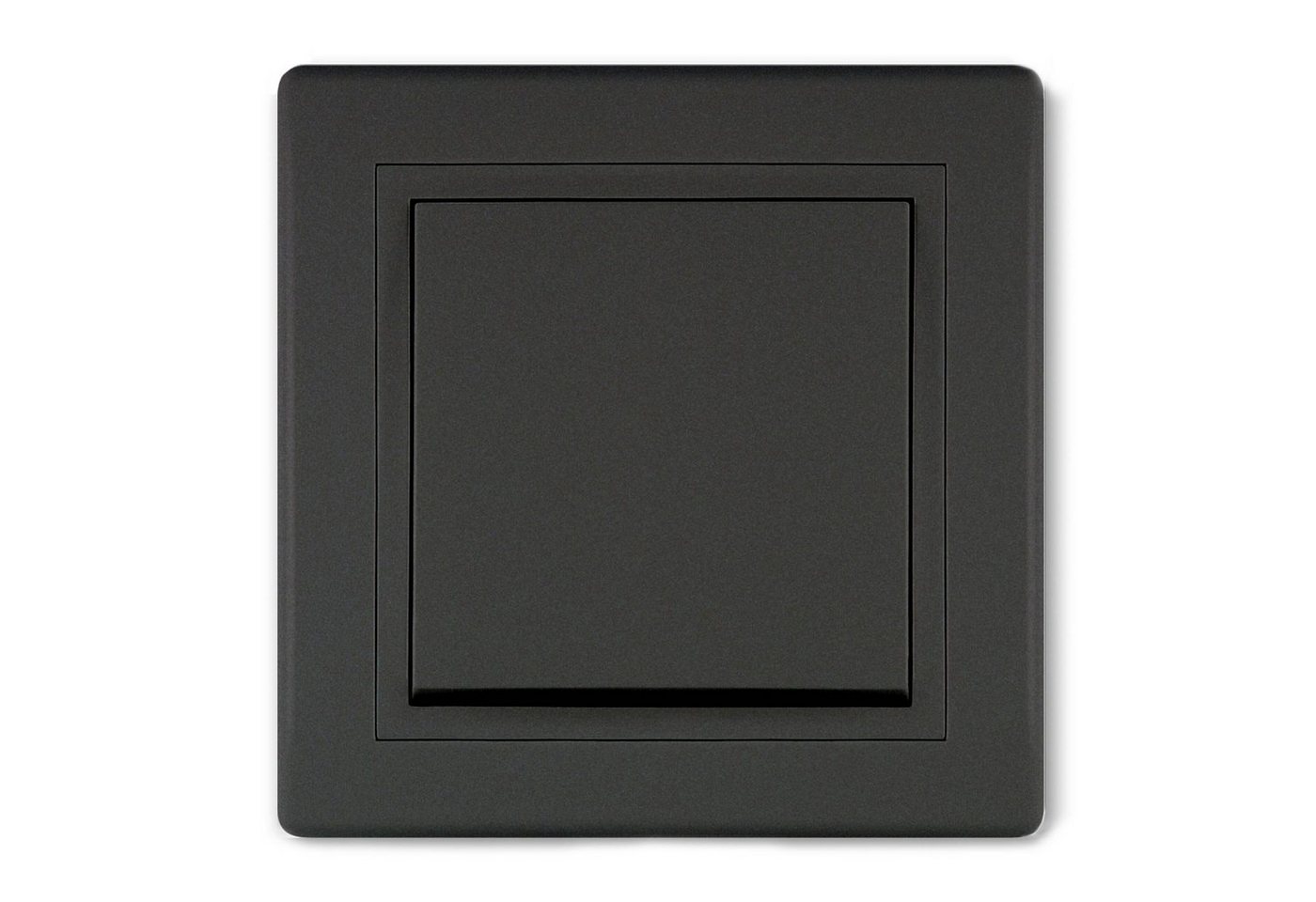 Aling Conel Lichtschalter Prestige Line Unterputz-Taster Schwarz Soft Touch (Packung), VDE-zertifiziert von Aling Conel