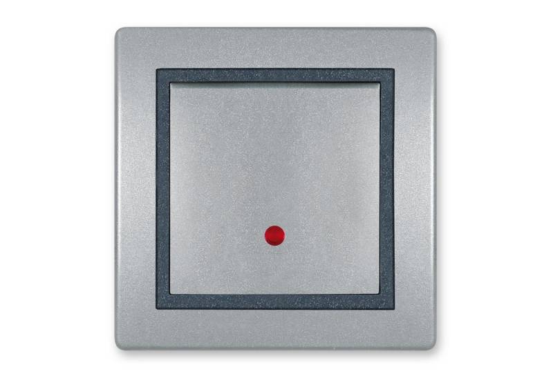 Aling Conel Lichtschalter Prestige Line Wechselschalter mit Glimmlampe Silber (Packung), VDE-zertifiziert von Aling Conel