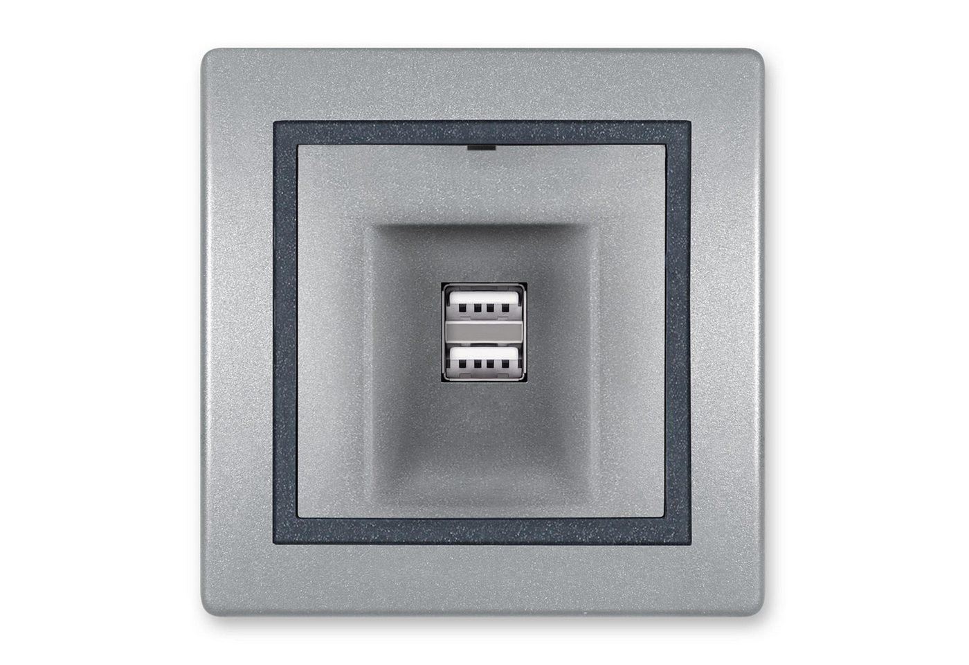 Aling Conel Steckdose Prestige Line 2-fach USB-Ladesteckdose 2,1A/5V Silber, Packung Aling Conel Steckdose Prestige Line 2-fach USB-Ladesteckdose 2,1A/5V Silber, Packung von Aling Conel