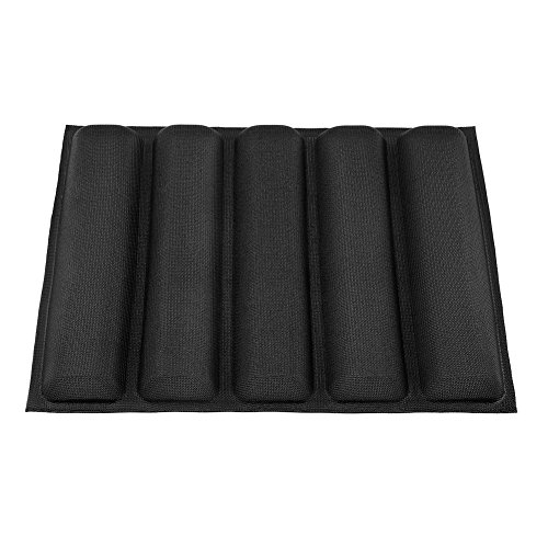 Alinory Brotformen, Silikon längliche Form Brotformen Baguette Pfanne Französisch Backblech Tablett schwarz Antihaft Backen Küchenwerkzeug von Alinory
