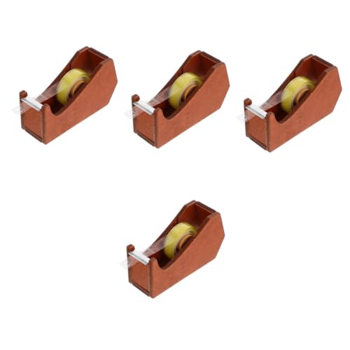 4 Stück Desktop Tier Design Klebebandspender mit Integriertem Cutter für Büro Bastelräume Praktisch für Ihre Verpackungsbedürfnisse von Alipis