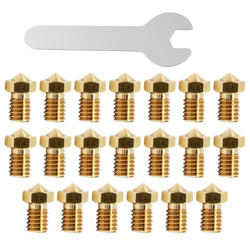 Alipis 1 Satz Drucker Zubehör mit Messing Düsen und Fixierschlüssel Kompatibel mit Filament für Einfache Installation und Austausch Geeignet für Abrasive Materialien Alipis 1 Satz Drucker Zubehör mit Messing Düsen und Fixierschlüssel Kompatibel mit Filament für Einfache Installation und Austausch Geeignet für Abrasive Materialien von Alipis