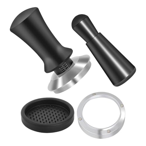 Alipis 1 Satz Espresso Zubehör Tamper mit Dosierring und Kaffeeverteiler Schwarz Professionelles für Espressozubereitung Passend für Maschinen von Alipis