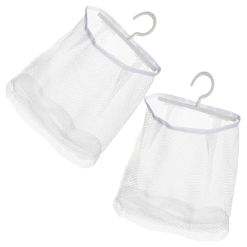 Alipis 1 Satz Hängende Mesh Aufbewahrungstasche Vielseitig Einsetzbar Für Wäscheklammern Badezimmerutensilien Socken Und Mit Drehbarem Haken Platzsparend Und Praktisch Weiß 2 Stück von Alipis