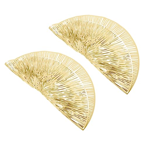 Alipis 1 Satz Hohle Wärmedämmmatte Tisch Teller Grube Rechteckig Platte Ort Kitchen Mat Desk Pad Dekoring Weihnachten Wohnaccessoire Kreative Desktop-matten Home Decore PVC Golden 4 Stück von Alipis