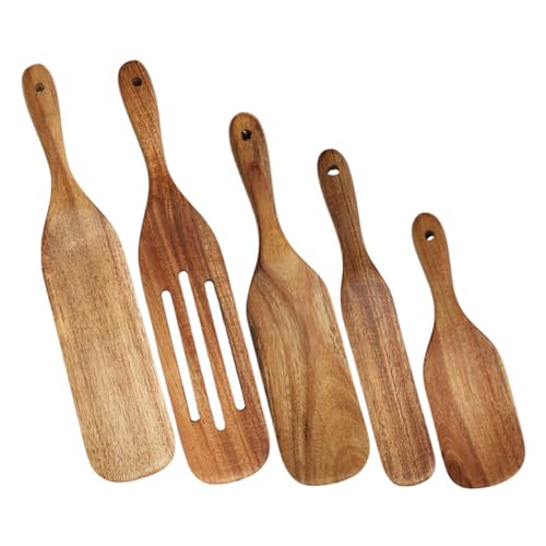 Alipis 1 Satz Kochspatel-Set Küchenutensilien Küchenhelfer Spurtles Utensil Wok-Utensilien Erdnussbutter-Rührwerkzeug rakelset küchengeräte set Sauerteig-Holzspatel hölzerne Utensilien von Alipis