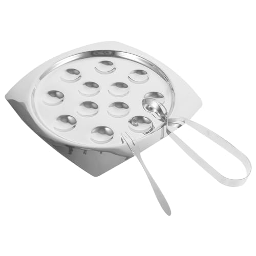 Alipis 1 Satz Schneckenbackform Set Fach Snail Baking Dish mit Zange und Zinkiger Servierteller für Escargot Hochwertige Küchenutensilien für Stilvolles Kochen von Alipis