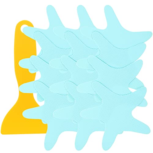 Alipis 1 Satz Seestern rutschfeste Aufkleber Becher Absorber Film Duschaufkleber Badewannenmatte rutschfest Badewanne Anti-Aufkleber Waschbar Quietschend Badematte Nicht Stopper Peva Blue von Alipis