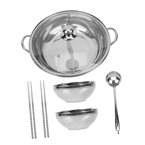 Alipis 1 Satz Set Hot Pot mit Schalen Essstäbchen Mehrzweck Kochtopf für Induktionsherde Gasherde und Elektrische Kochfelder für Verschiedene Geschmäcker von Alipis