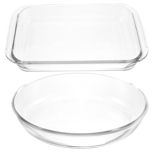 Alipis 1 Satz Teiliges Glasbackgeschirr Set Tiefe Auflaufform Und Kuchenform Aus Hitzebeständigem Borosilikatglas Für Lasagne Aufläufe Desserts Und Mikrowellen Und Ofenfest 2 Stück Alipis 1 Satz Teiliges Glasbackgeschirr Set Tiefe Auflaufform Und Kuchenform Aus Hitzebeständigem Borosilikatglas Für Lasagne Aufläufe Desserts Und Mikrowellen Und Ofenfest 2 Stück von Alipis