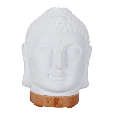 Alipis 1 Stück Aroma Diffuser Kopf Design Keramik Luftbefeuchter mit LED Licht Aromatherapie Diffuser für Yoga Schlafzimmer Wohnzimmer Leise Funktion Statische Elektrizität Zuhause von Alipis