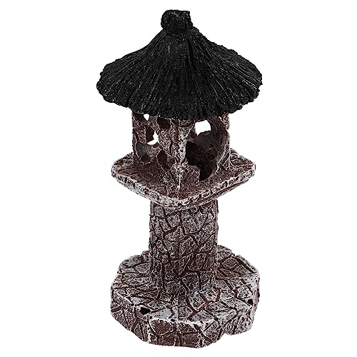 Alipis 1 Stück Lampen -Post -Ornament Gefälscht Led Fisch Laternenpfahl-Modell Wasser Wurzel Aquarium Laternenpfahl Figur Groß Klein Tank Wohnkultur Aquarienlandschaft Harz von Alipis