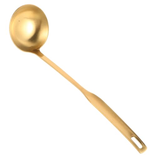 Alipis Edelstahl Suppenkelle 10 Zoll Mit Goldenem Griff Große Schöpfkelle Für Heiße Töpfe Bpa Frei Leicht Zu Reinigen Vielseitig Einsetzbar in Küche Alipis Edelstahl Suppenkelle 10 Zoll Mit Goldenem Griff Große Schöpfkelle Für Heiße Töpfe Bpa Frei Leicht Zu Reinigen Vielseitig Einsetzbar in Küche von Alipis