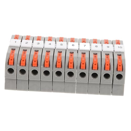 Alipis 10 Sätze Din schienen Reihenklemmen mit Schraubanschluss Langlebiger Messing klemmstein und Isolierende Nylonhülle Widerstandsfähig gegen Alterung und Stöße Geeignet für Alipis 10 Sätze Din schienen Reihenklemmen mit Schraubanschluss Langlebiger Messing klemmstein und Isolierende Nylonhülle Widerstandsfähig gegen Alterung und Stöße Geeignet für von Alipis