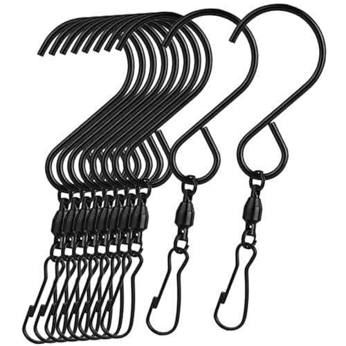 Alipis 10 Stück Drehbare Edelstahl Haken zum Aufhängen von Windspielen und Blumenampeln Rostfrei Robust Geeignet für Garten Terrasse und Partydeko von Alipis