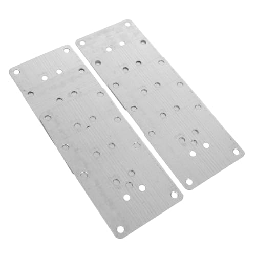 Alipis 10 Stück Sofa-Hardware-Zubehör eisenplatte Montageplatte Metallplatten Metallplatte mit Löchern Tischbeinhalterungen für Holz Grundplatte Schweißplatten Metallbasis Silver von Alipis