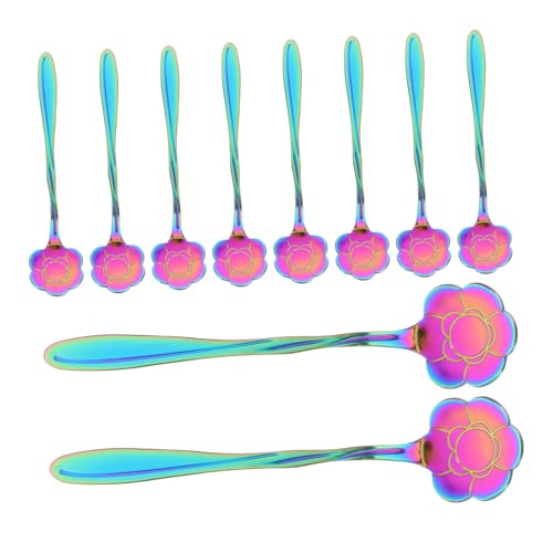 Alipis 10 Stück Teiliges Edelstahl Sonnenblume Löffel mit Irisierendem Finish Langlebige Cocktail und Kaffeemixer Rührlöffel Stilvolle Dessert und Eislöffel für Besondere Anlässe und Alipis 10 Stück Teiliges Edelstahl Sonnenblume Löffel mit Irisierendem Finish Langlebige Cocktail und Kaffeemixer Rührlöffel Stilvolle Dessert und Eislöffel für Besondere Anlässe und von Alipis