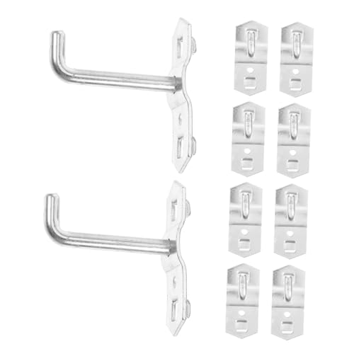 Alipis 10 Stück Teiliges Heavy Duty Metallhaken Set für Lochwand Stabile Werkzeughalter für Garage und Werkstatt Stabstärke Robustes Pegboard Zubehör zur Sicheren Wandaufbewahrung von Alipis