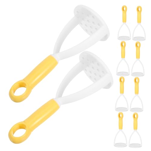 Alipis 10 Stück Teiliges Mini Kartoffelstampfer Leichter Manueller Gemüsestampfer Kompakt und Vielseitig für Kartoffeln Avocado Babybrei Einfach zu Handhaben und Platzsparend für Küche von Alipis
