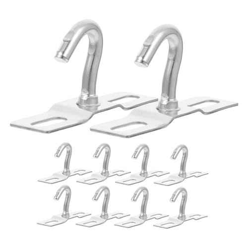 Alipis 10 Stück Teiliges Robuste Metall Deckenhaken mit Montageplatte Einfache Installation Platzsparend und Langlebig Geeignet für Decken Wandbeleuchtung Optimiert Raumordnung von Alipis