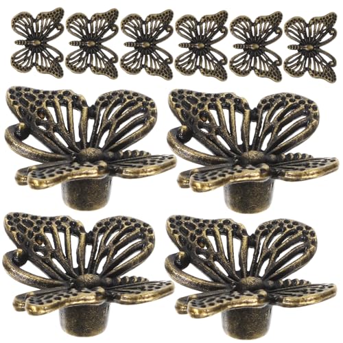 Alipis 10 Stück Teiliges Vintage Metall Möbelgriff- Schmetterlingsform Langlebiger Legierungsgriff Eleganter Schrankgriff für Küche Kommode Bad und Wohnzimmer Einzel-lochmontage von Alipis