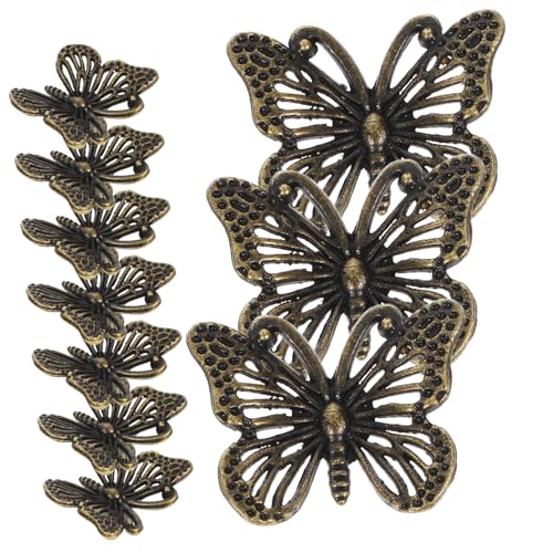 Alipis 10 Stück Teiliges Vintage Schmetterling Schrankgriff Metall Schubladenknopf Kommodenknauf Dekorativer Möbelknopf Einlochmontage Eleganter Griff für Schrank und Kommode von Alipis